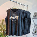 American Style Sleeveless T-Shirt Pure Cotton Summer Sports Men's