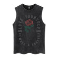 Euro-American Dark Hip Hop Vintage Wash Cotton Sleeveless Loose Sports Vest For Men