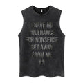 Euro-American Dark Hip Hop Vintage Wash Cotton Sleeveless Loose Sports Vest For Men