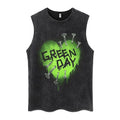 Euro-American Dark Hip Hop Vintage Wash Cotton Sleeveless Loose Sports Vest For Men