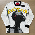 Spring New Rock Street Fashion Vintage Washed Distressed Graphic Print Oversized Tee
