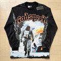 Spring New Rock Street Fashion Vintage Washed Distressed Graphic Print Oversized Tee