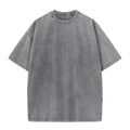Vintage Washed 230g Heavy Pure Cotton Cross-Border T-Shirt