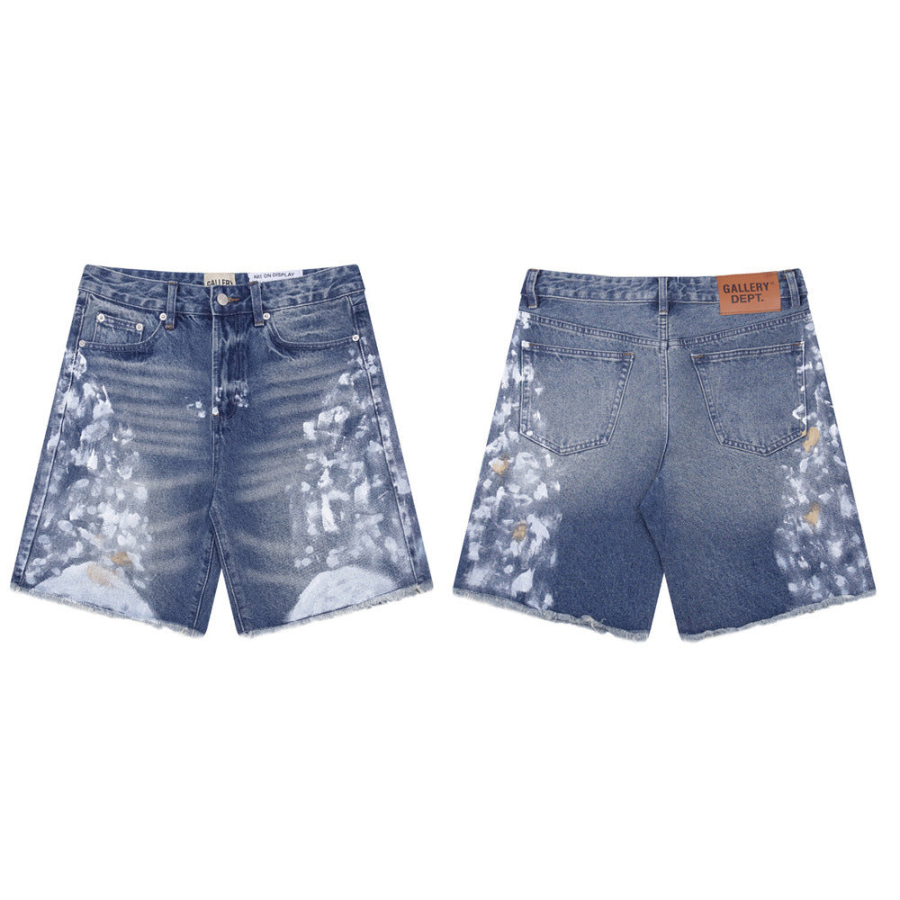 Gallery Dept New Splash Print Ripped Jeans Trendy High Street Casual