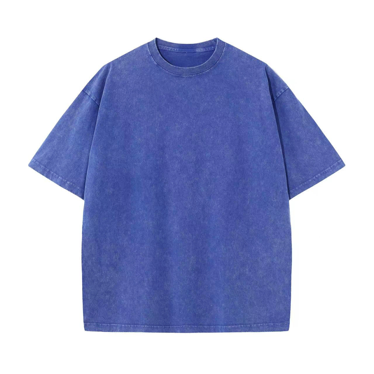 Vintage Washed 230g Heavy Pure Cotton Cross-Border T-Shirt
