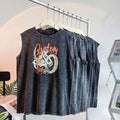 American Style Sleeveless T-Shirt Pure Cotton Summer Sports Men's