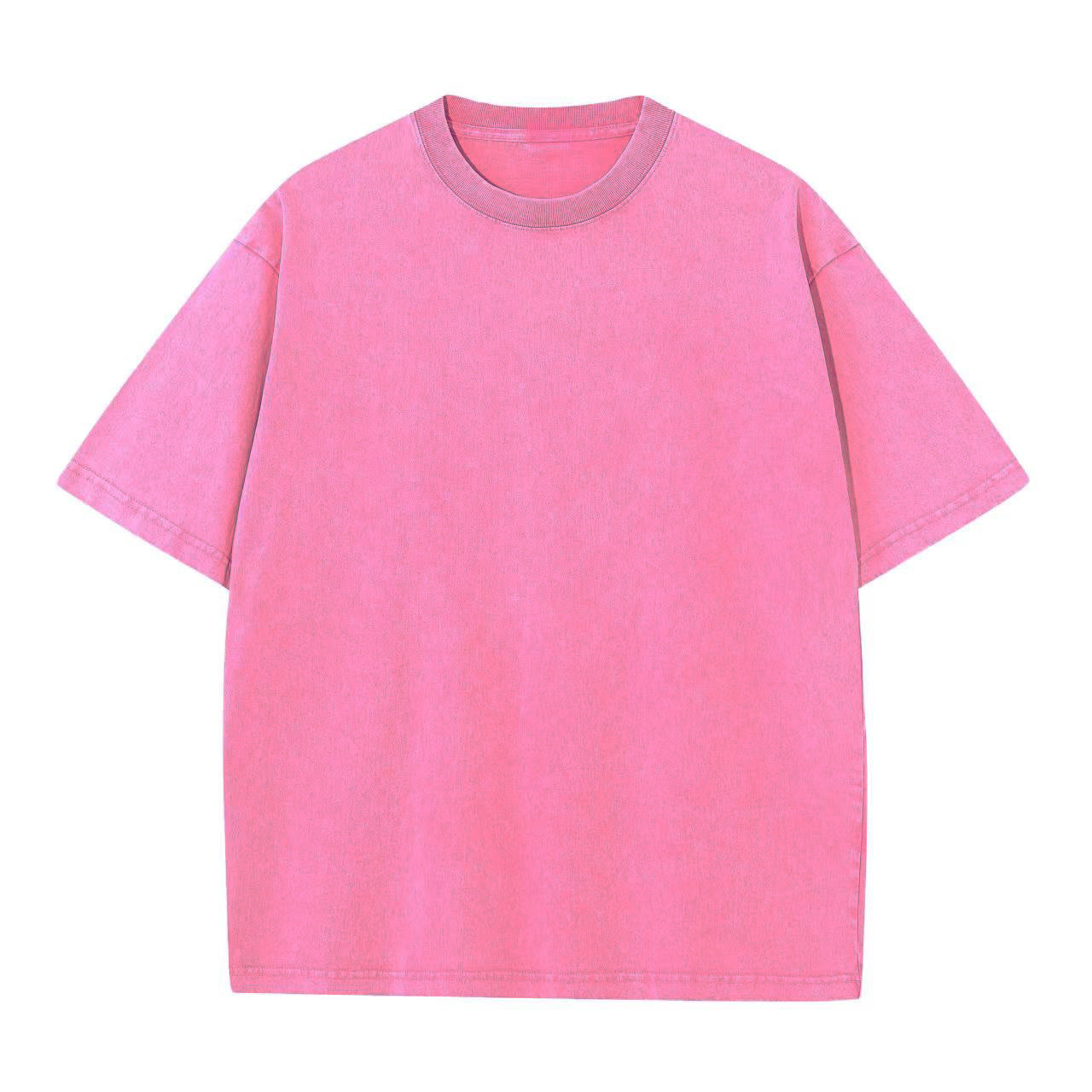 Vintage Washed 230g Heavy Pure Cotton Cross-Border T-Shirt