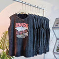 American Style Sleeveless T-Shirt Pure Cotton Summer Sports Men's