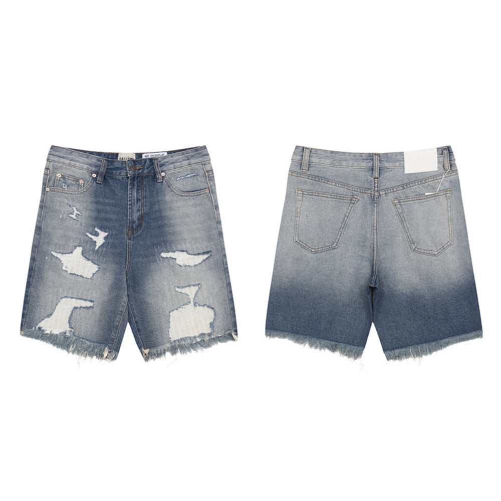 Gallery Dept New Splash Print Ripped Jeans Trendy High Street Casual