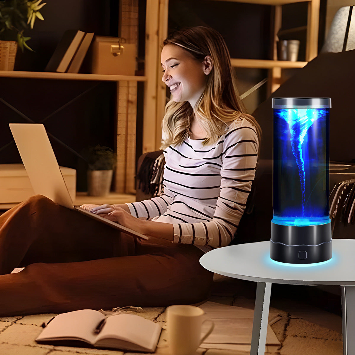 Led Jellyfish Lamp Desktop Tornado Atmosphere Lamp Creative Small