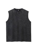 230g cotton heavy weight distressed sleeveless T-shirt men's and women's