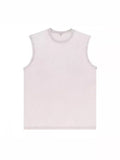 230g cotton heavy weight distressed sleeveless T-shirt men's and women's